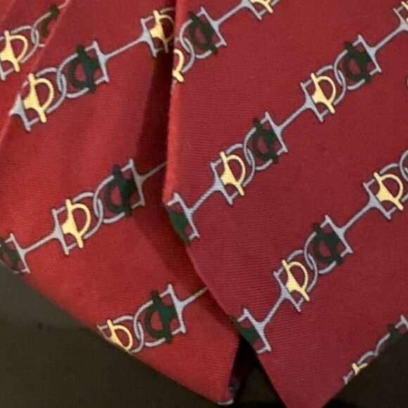 Gucci Logo Silk Tie Horsebit Yellow Black Mint Mens Gift Horse - Picture 1 of 7